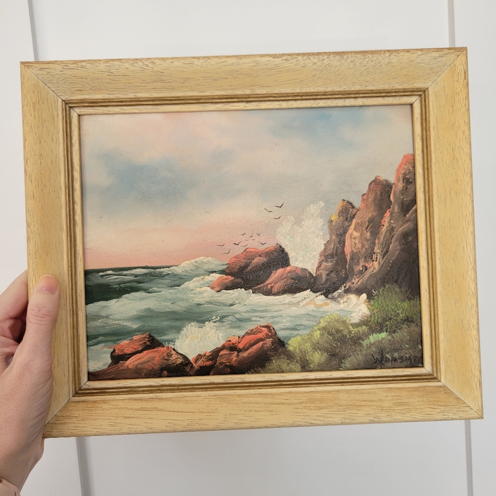 Original oil painting - vintage- Minnie Wonsmos